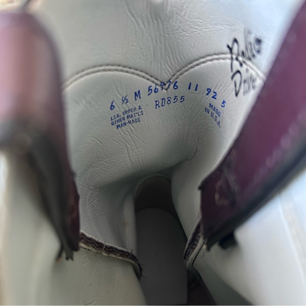 Vintage Rodeo Drive Women’s Size 6.5 Burgundy Leather Cowboy Boots EUC - Picture 6 of 7